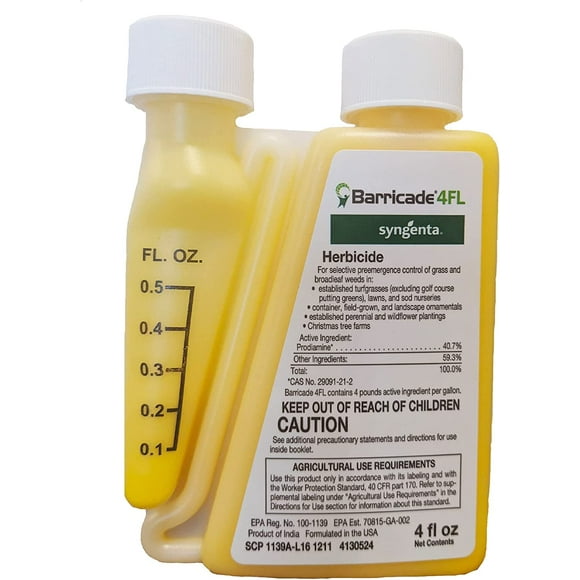 Barricade 4FL Herbicide - Pre-Emergent Weed Control -4 oz Bottle by Syngenta