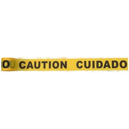 Johnson Level & Tool 3324 Caution Tape, 1,000' x 3", Yellow, 1 Roll