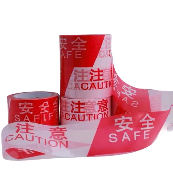 Barricade Warning Tape 328 Ft Disposable Safety Caution Tape Red and White High Visibility PE Plastic Barrier Line for Construction and Danger Areas