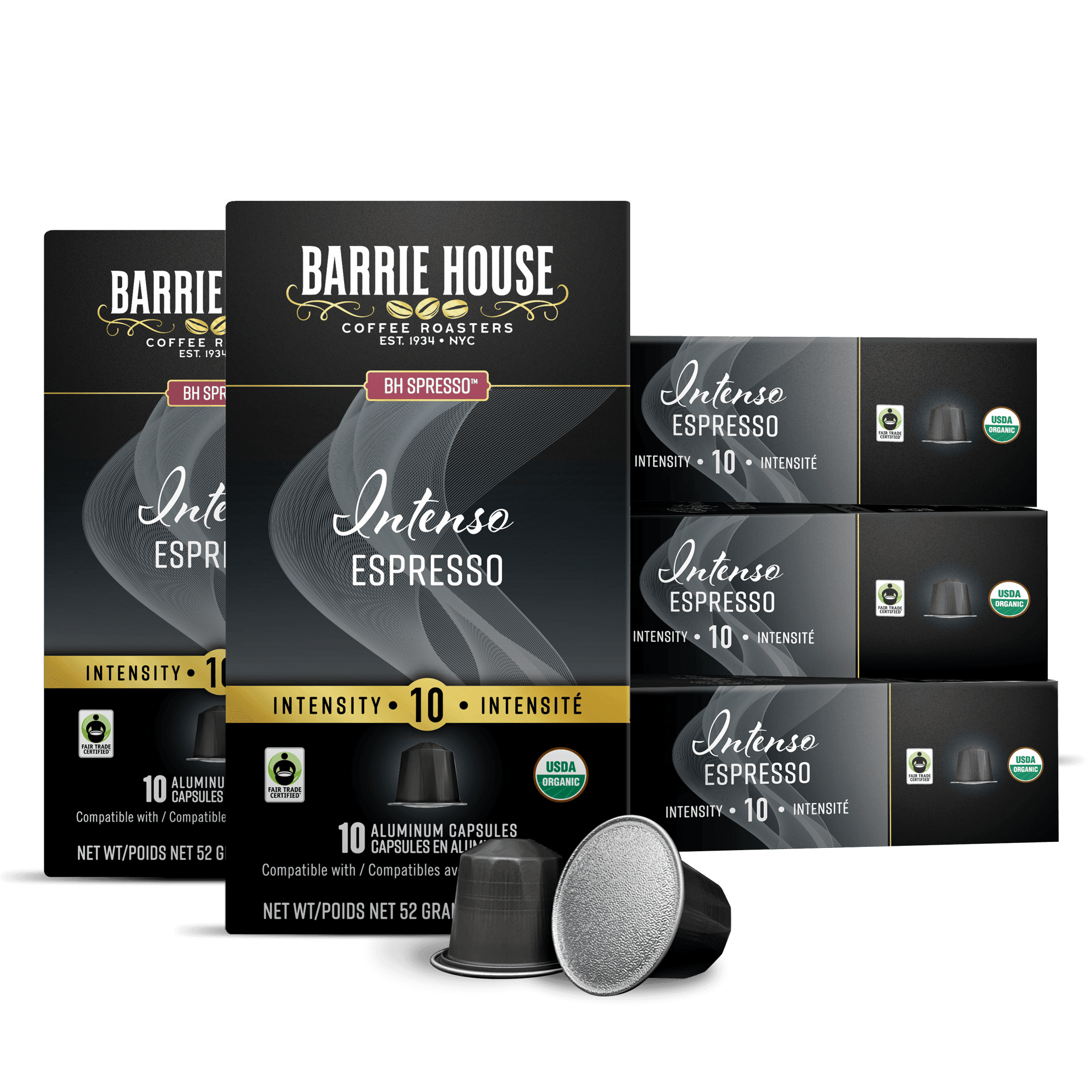 Barrie House Intenso Espresso Capsules, OriginalLine Nespresso Machine