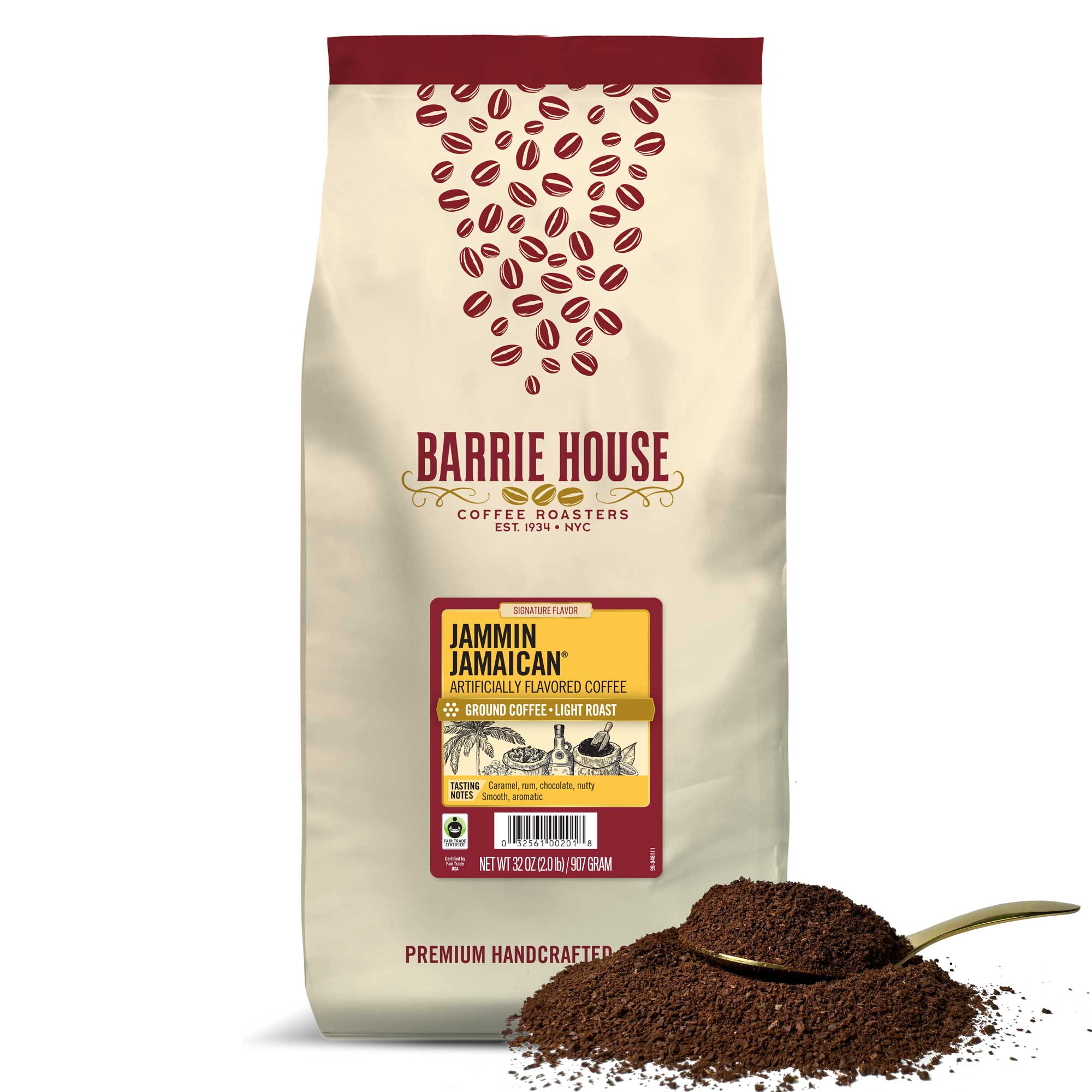 Barrie House Jammin Jamaican® Flavored Ground Coffee, Light Roast, 100