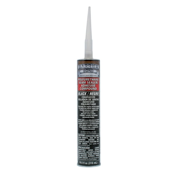 Barrier Bond Black Polyurethane Seam Sealer Adhesive Compound - 10.5 fl. Ounce Tube