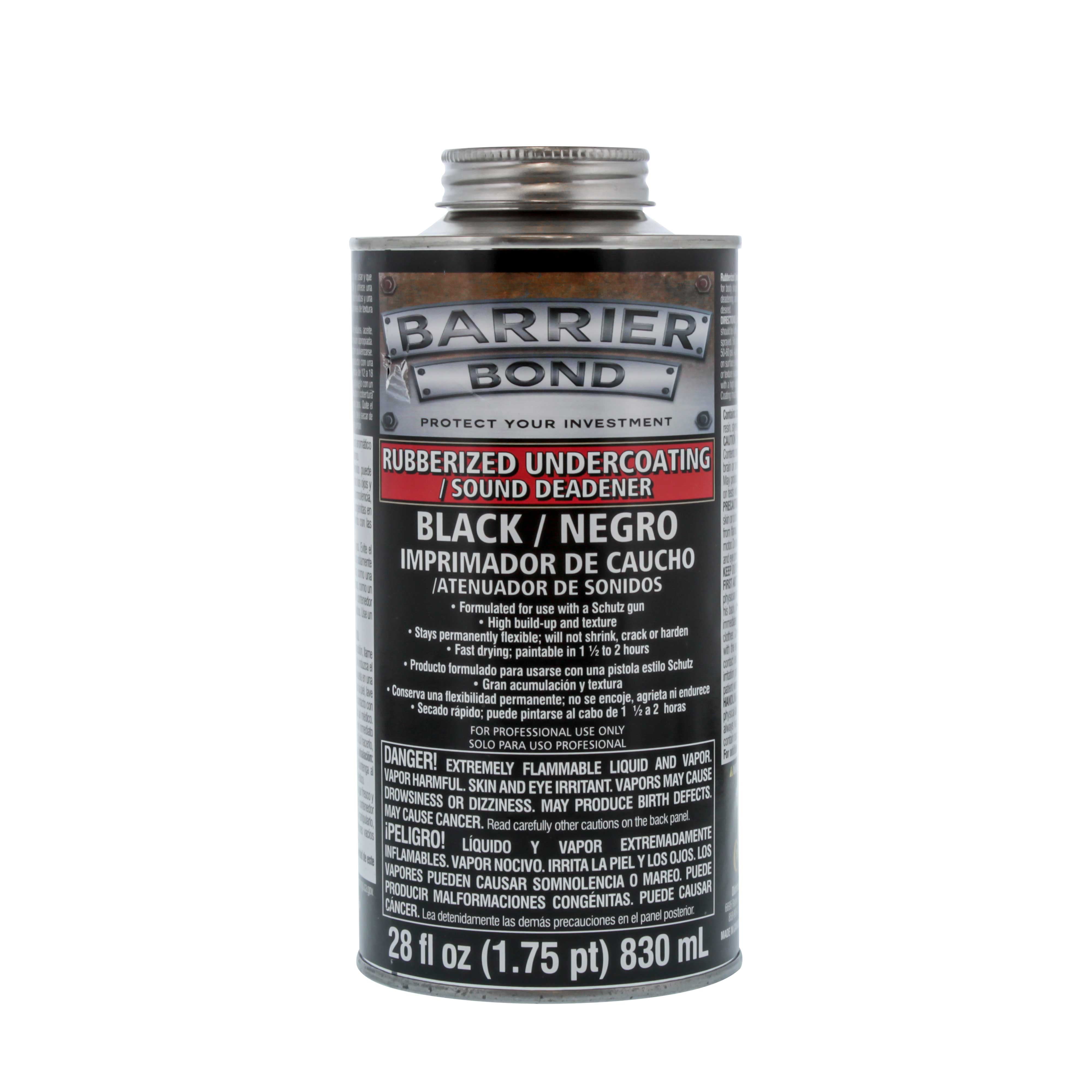 Barrier Bond Black Rubberized Undercoating Sound Deadener 28 fl