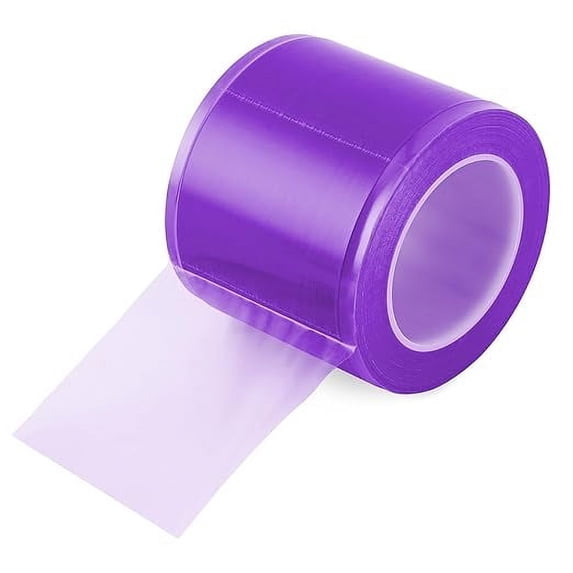 Barrier Film for Dental Barrier Tape Tattoo Tape 4" x 6" Disposable Barrier Sheets with Edge Dispenser Box, Disposable Plastic Perforated Sheets Film Dressing - 1200 Sheets|1 Roll - Purple