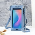 thumbnail image 1 of Barrier Touch Screen Phone Bag Small Crossbody Bag Shoulder Handbag Wristlet for Women, Women's Crossbody Coin Purse Phone Bag, Blue, 1 of 7