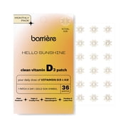 barriere Hello Sunshine Vitamin D3 + K2 Patches, Gold Sun Print, 36 Count