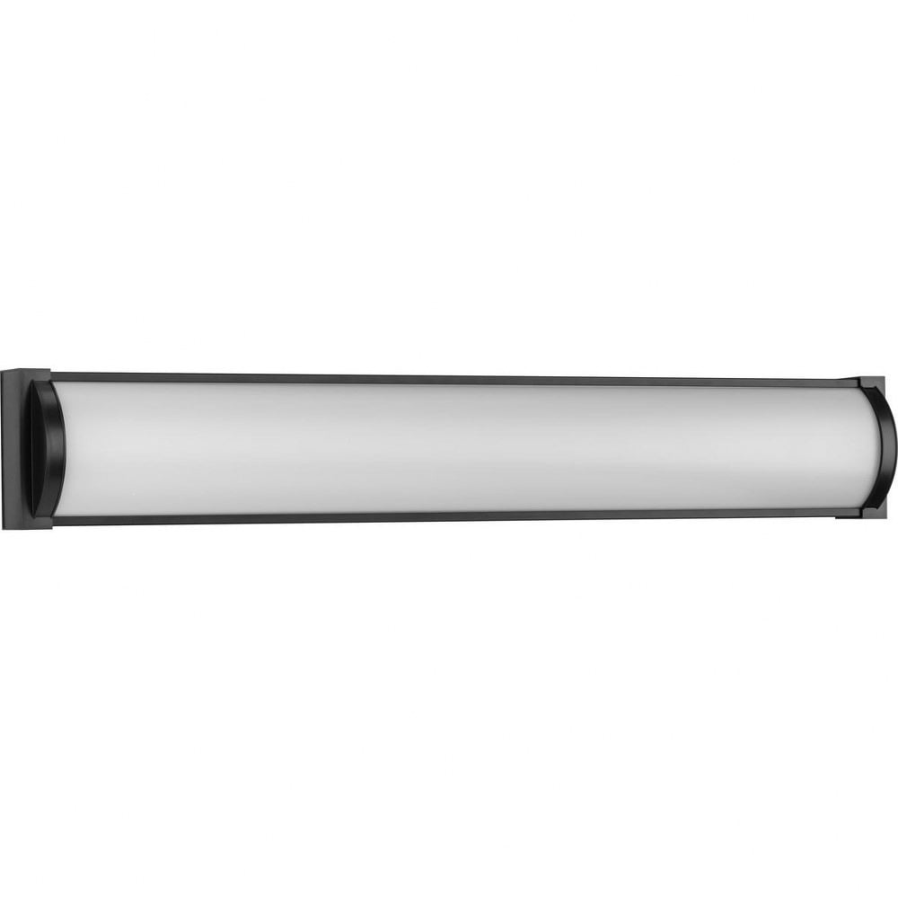 Matte Black 32" LED Linear Vanity Light with Acrylic Shade