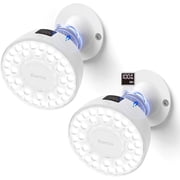 Barrina 2-Pack Orbgrow OG03C Rechargeable Puck Grow Light 5200mAh 5000K Cordless Full Spectrum Plant Light Magnetic & Touch Switch with Timer Small Grow Lamp for Plant Shelf White