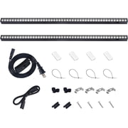 Barrina 2-Pack T5 Magnetic LED Grow Lights for Indoor Plants 5000K 2FT 20W 2 X 10W Plant Grow Lights Indoor Linkable Plant Growing Lamps with Black Cover Plug and Play