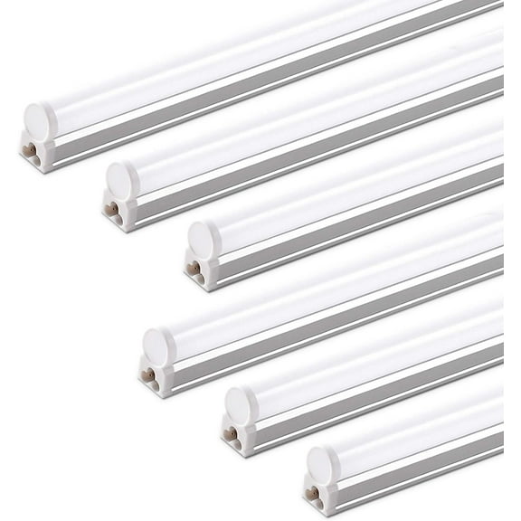 Barrina 4 ft Adjustable 20W LED Plug Garage Shop Light Fixtures 6 Pack