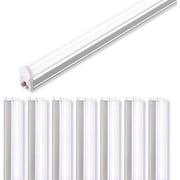 Barrina 8-Pack LED T5 Integrated Single Fixture 4FT 2200lm 6500K Super Bright White 20W Utility Shop Light Ceiling and Under Cabinet Light ETL Listed Corded Electric with ON/Off Switch