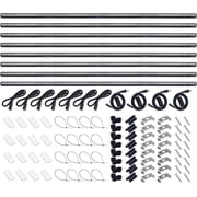 Barrina 8-Pack T5 5000K Plant Lights for Indoor Growing 4FT 160W 8 X 20W Led Grow Light with Magnetic Design Full Spectrum Grow Light Strip with Black Cover Plug and Play