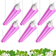 Barrina LED Grow Light, 144W6 x 24W, 800W Equivalent, 2ft T8, Full Spectrum, High Output, Linkable Design, T8 Integrated Bulb+Fixture, Plant Lights for Indoor Plants, 6-Pack