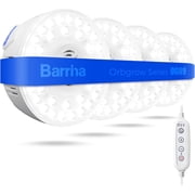 Barrina 4-Pack Orbgrow OG09 Puck Grow Light 5000K 36W4 x 9W, 540 Watt Equiv Full Spectrum Plant Light for Indoor Plants Magnetic & Linkable with Timer 5 Levels Dimmable for Plant Shelf