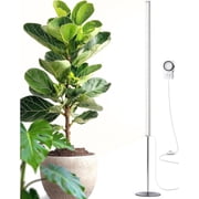 Barrina T1S Standing Grow Light for Indoor Plants with Timer 65W 5000K High PPFD Tera Series Vertical Full Spectrum Grow Lights Adjustable Height 5FT-5.6FT Foot Switch Non-Glare Design Silver
