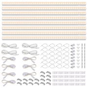 Barrina 8-Pack T5 Grow Lights Full Spectrum 2FT 80W 8 x 10W, 500W Equivalent LED Grow Light Strip for Greenhouse Plant Grow Shelf Plug and Play Easy Installation Yellow