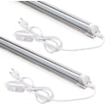 thumbnail image 1 of Barrina T8 2ft 20W LED Utility Shop Light Fixture, Linkable, 2500LM, 5000K, LED Under Cabinet Light, Under Counter light, Clear Cover, 2-Pack, 1 of 10