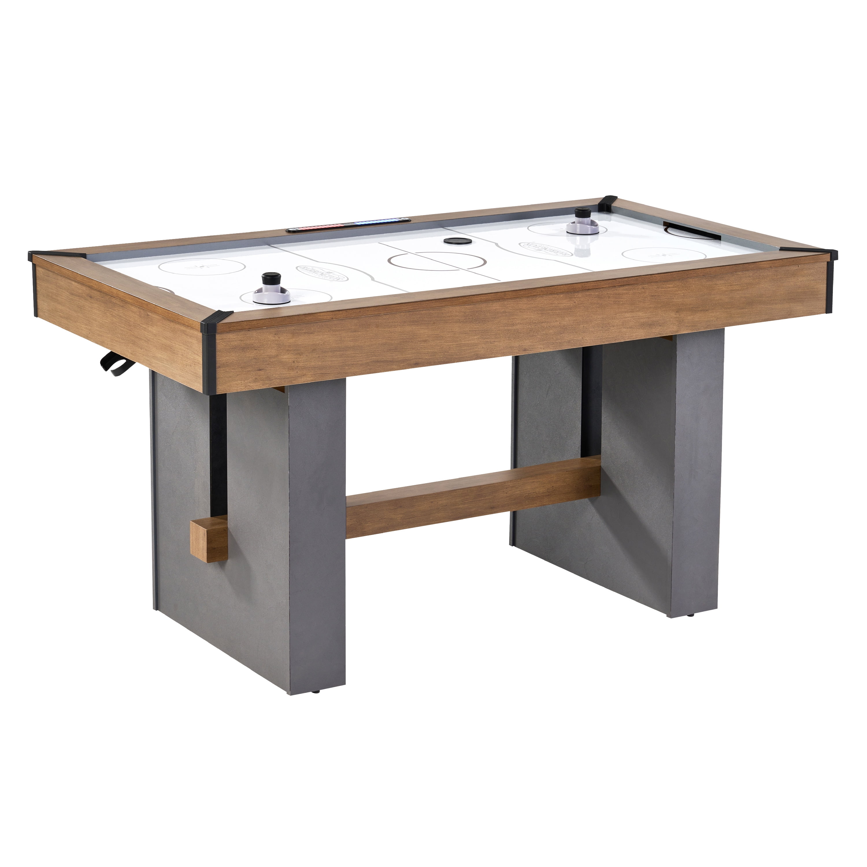 Barrington 5-ft Gray and Brown Air Hockey Table with Electronic Scorer