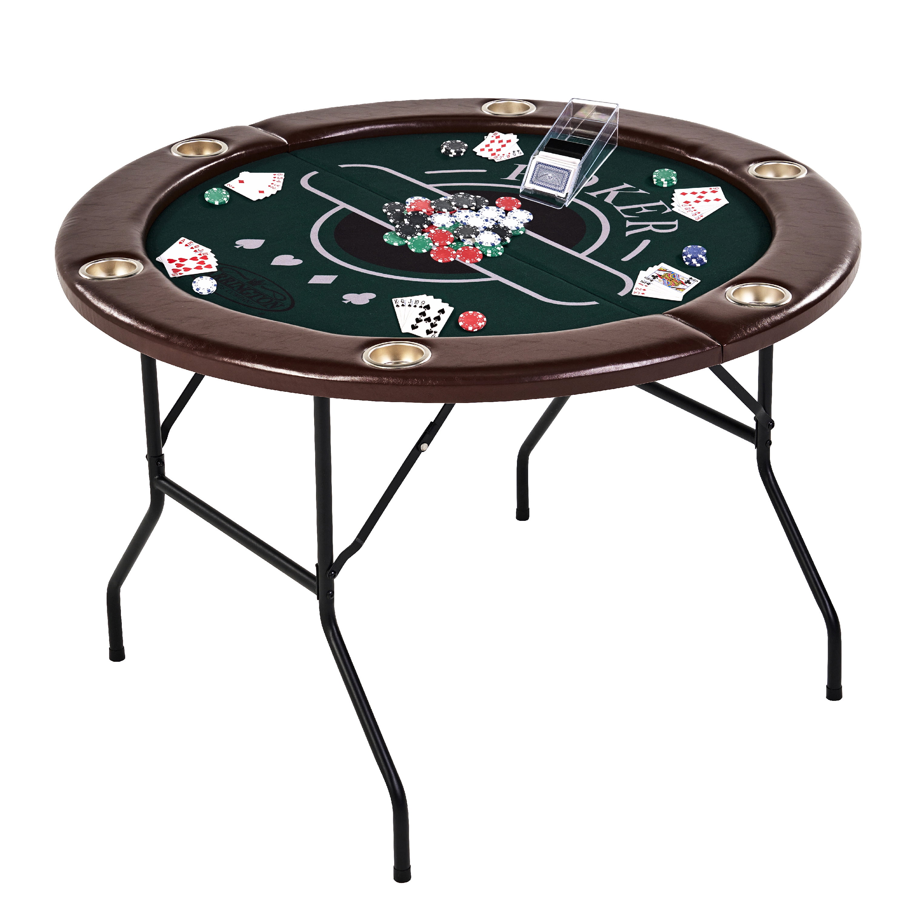 Barrington 6Person Folding Poker Table with 11 Gram Poker Chips and
