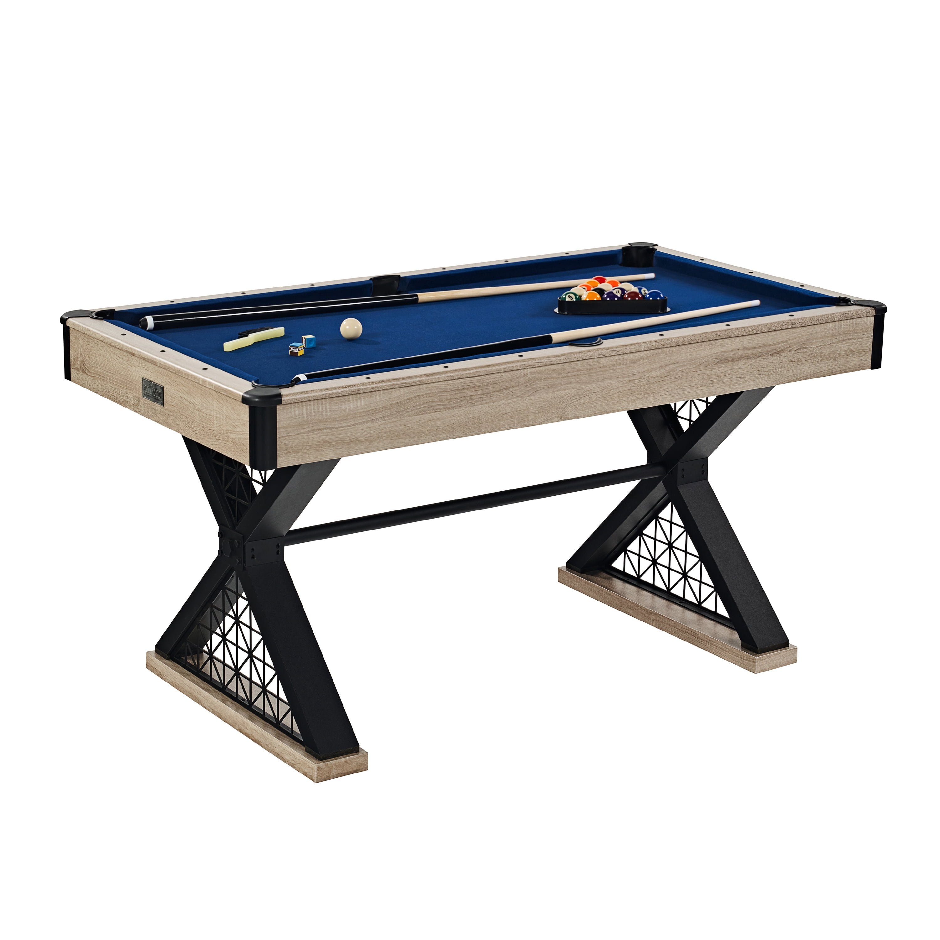 Barrington Billiards 5 Brooks Drop Pocket Table With Pool Ball and Cue Stick Set