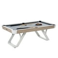 thumbnail image 1 of Barrington Billiards Camden 7 ft Pool Table with White Metal Legs, Wood Grain Finish, Velvet Playfield, 18mm Surface, Complete Accessories, 1 of 8