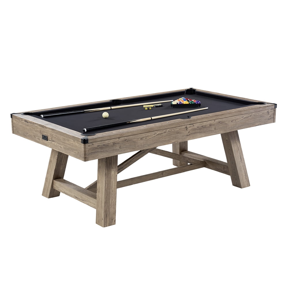 Barrington Billiards 87" Pinecrest Rustic Wood Pool Table, Premium Game Room Centerpiece, Includes Complete Accessory Kit