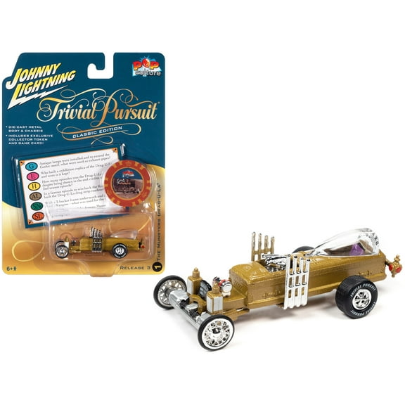 Barris Drag-U-La "The Munsters" "Trivia Pursuit" w/Collector's Token and Game Card 1/64 Diecast Model Car by Johnny Lightning