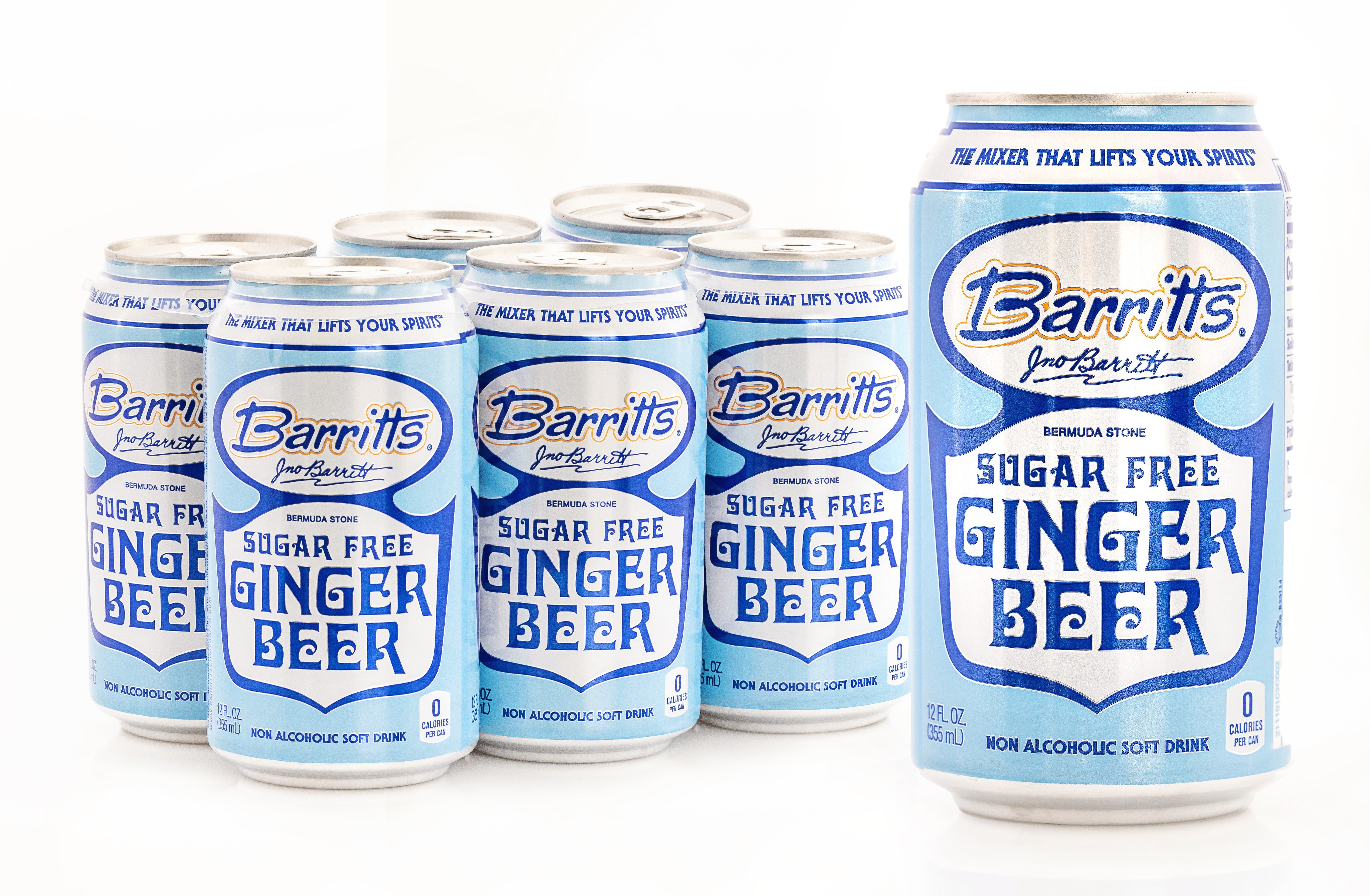Barritt's Sugar Free / Diet Ginger Beer - 12 Pack - 12oz Cans - Gluten Free