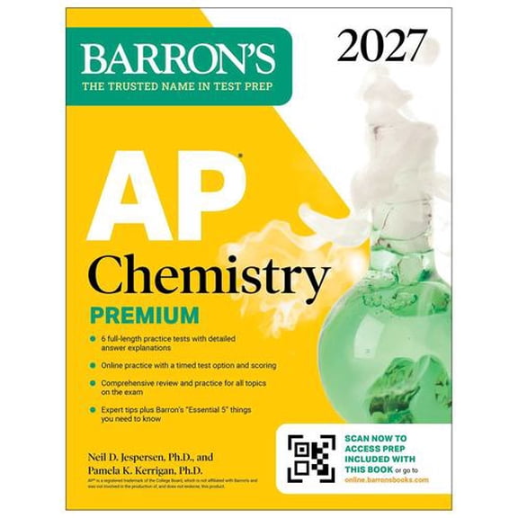 AP Chemistry Premium, 2027: Prep Book with 6 Practice Tests + Comprehensive Review + Online Practice
