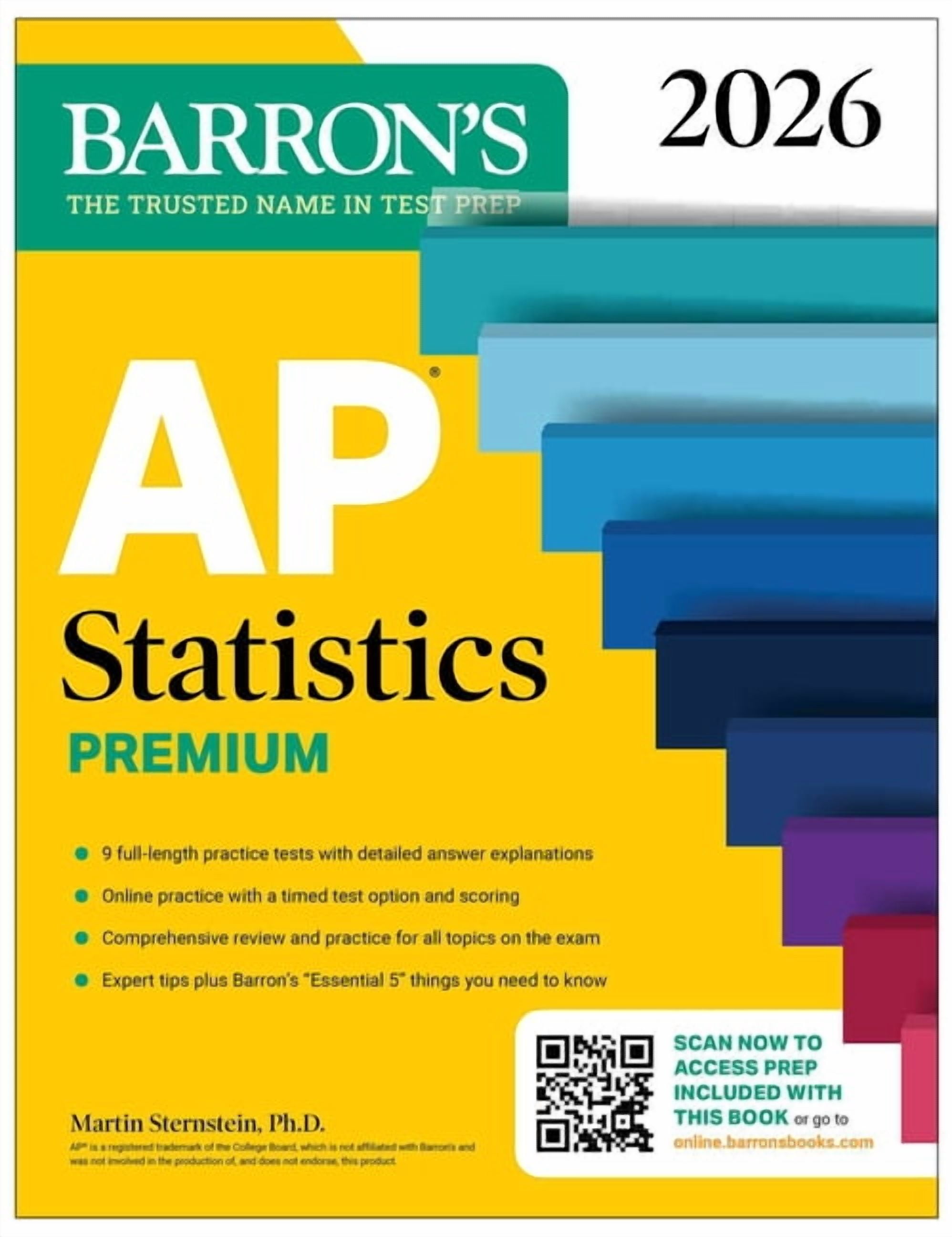 Barron's AP Prep AP Statistics Premium, 2026: Prep Book with 9 Practice