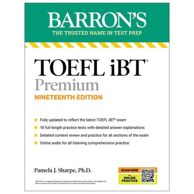 TOEFL, iBT Premium, Nineteenth Edition: Prep Book with 10 Practice