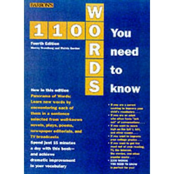 Pre-Owned 1100 Words You Need to Know (Paperback) 0764113658 9780764113659