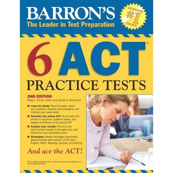 Barron's 6 ACT Practice Tests, 2nd Edition