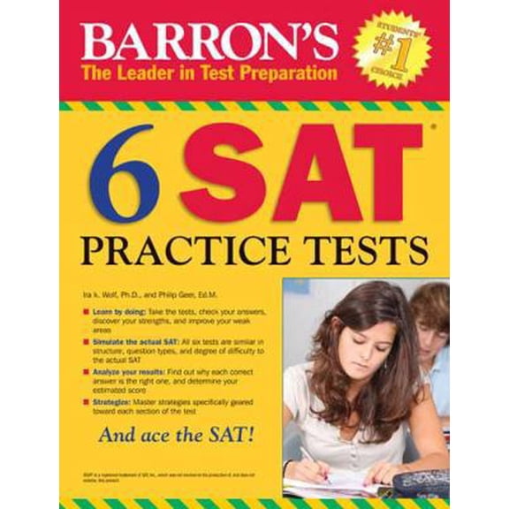Pre-Owned Barron's 6 SAT Practice Tests (Paperback) 0764147234 9780764147234