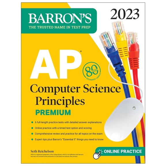 Pre-Owned AP Computer Science Principles Premium, 2023: 6 Practice Tests + Comprehensive Review + Online Practice (Paperback) 1506286313 9781506286310