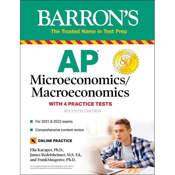 Pre-Owned Barron's AP: AP Microeconomics/Macroeconomics: 4 Practice Tests + Comprehensive Review + Online Practice (Paperback)