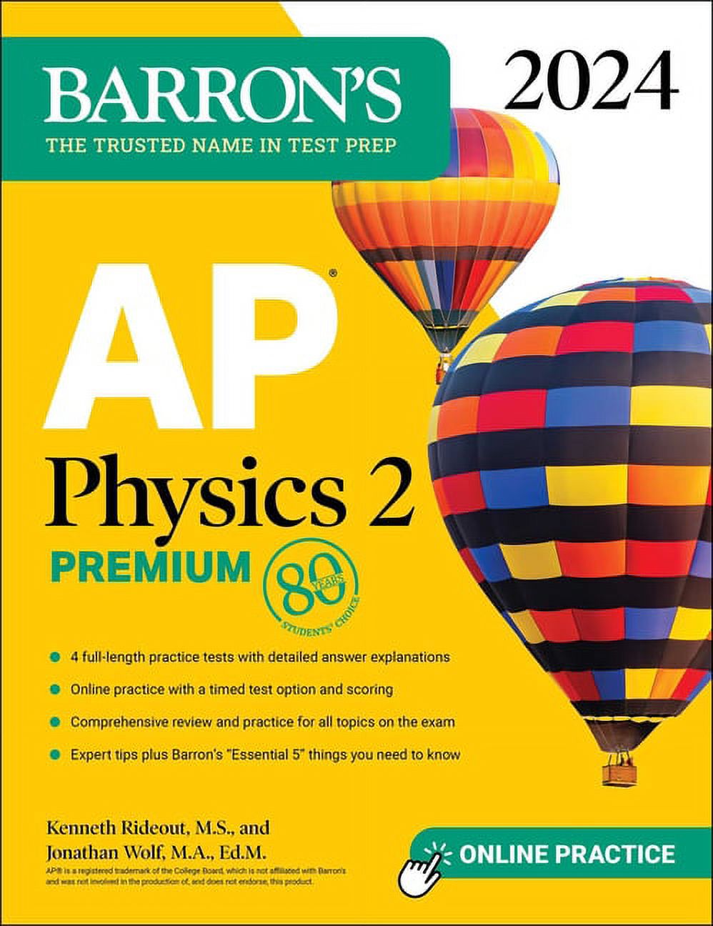 Physics　Review　Online　Practice　Practice　Barron's　2024:　Premium,　Comprehensive　AP:　(Paperback)　AP　Tests