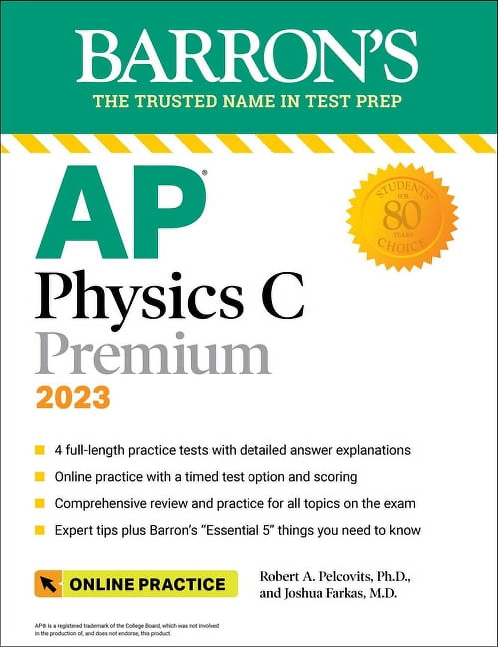Barron's AP: AP Physics C Premium, 2023: 4 Practice Tests + Comprehensive Review + Online Practice (Paperback)