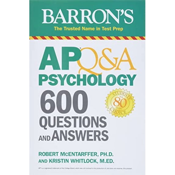 Pre-Owned Barron's AP: AP Q&A Psychology : 600 Questions and Answers (Paperback)