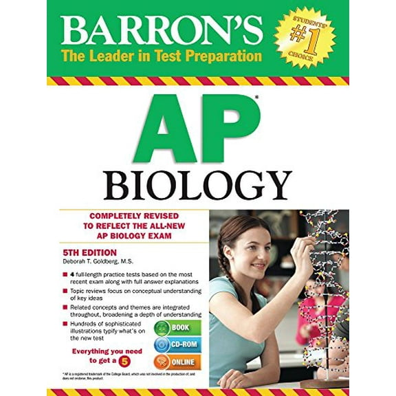 Pre-Owned Barron's AP Biology , 5th Edition [With CDROM] (Barron's Ap Biology (Book & CD-Rom)) Paperback