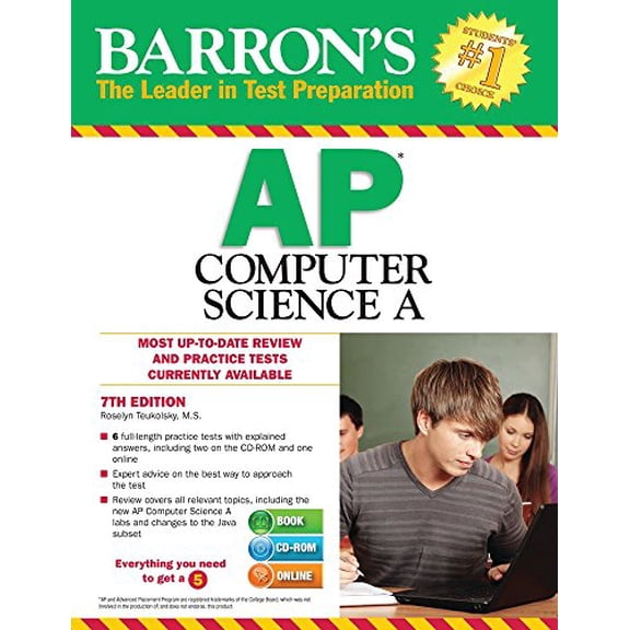 Pre-Owned Barron's AP Computer Science A with CD-ROM (Paperback) 1438075537 9781438075532