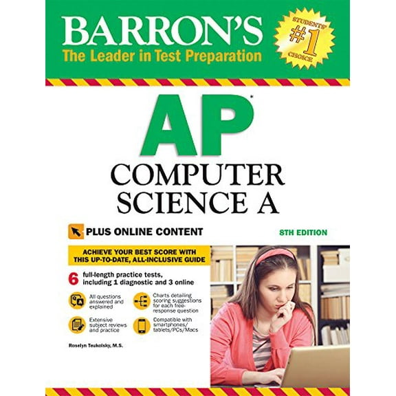 Pre-Owned Barron's AP Computer Science a with Online Tests (Paperback) 1438009194 9781438009193