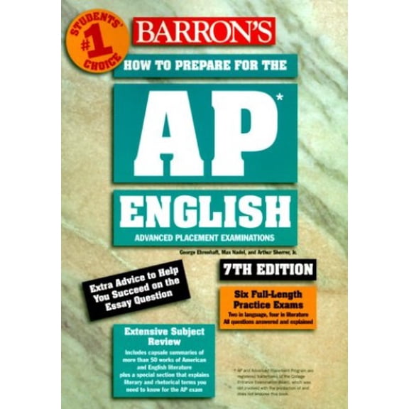 Pre-Owned Barron's How to Prepare for the AP English Advanced Placement Examinations: Literature and Composition, Language and Composition (Paperback) 0764112309 9780764112300