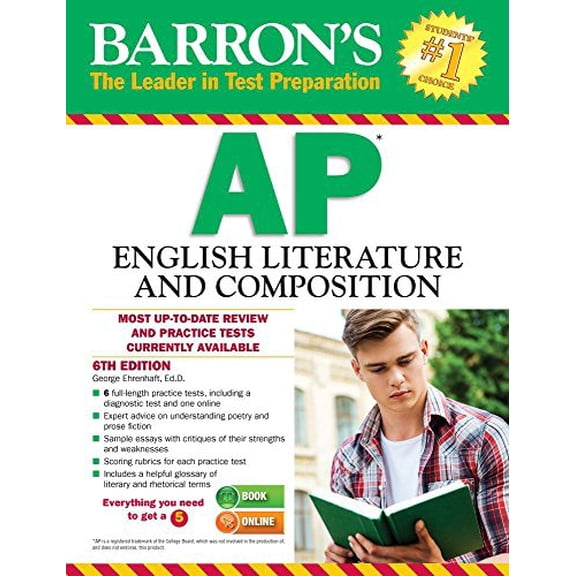 Pre-Owned Barron's AP English Literature and Composition, 6th Edition (Barron's AP English Literature &amp; Composition), 9781438007380, 1438007388, Paperback, 6 edition