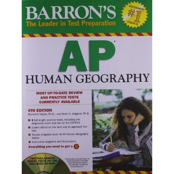 Pre-Owned Barron's AP Human Geography , 4th Edition [With CDROM] (Barron's Study Guides) Paperback