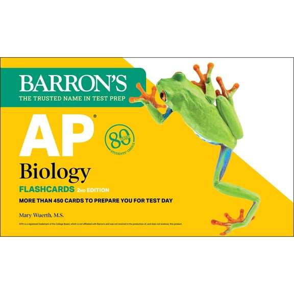 Barron's AP Prep: AP Biology Flashcards, Second Edition: Up-to-Date Review + Sorting Ring for Custom Study (Cards)