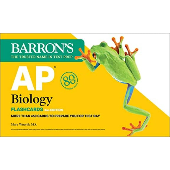 Pre-Owned Barron's AP Prep: AP Biology Flashcards, Second Edition: Up-to-Date Review + Sorting Ring for Custom Study (Cards)