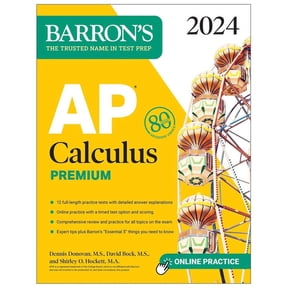 Pre-Owned Barron's AP Prep: AP Calculus Premium, 2024: 12 Practice Tests + Comprehensive Review + Online Practice (Paperback)
