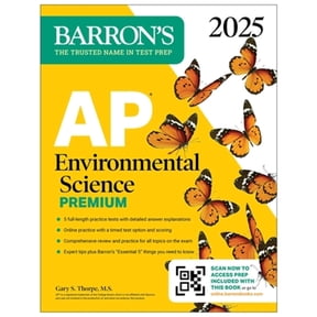 Pre-Owned AP Environmental Science Premium, 2025: Prep Book with 5 Practice Tests + Comprehensive Review + Online Practice (Barron's AP Prep), 9781506291895, 1506291899, Paperback, Premium edition