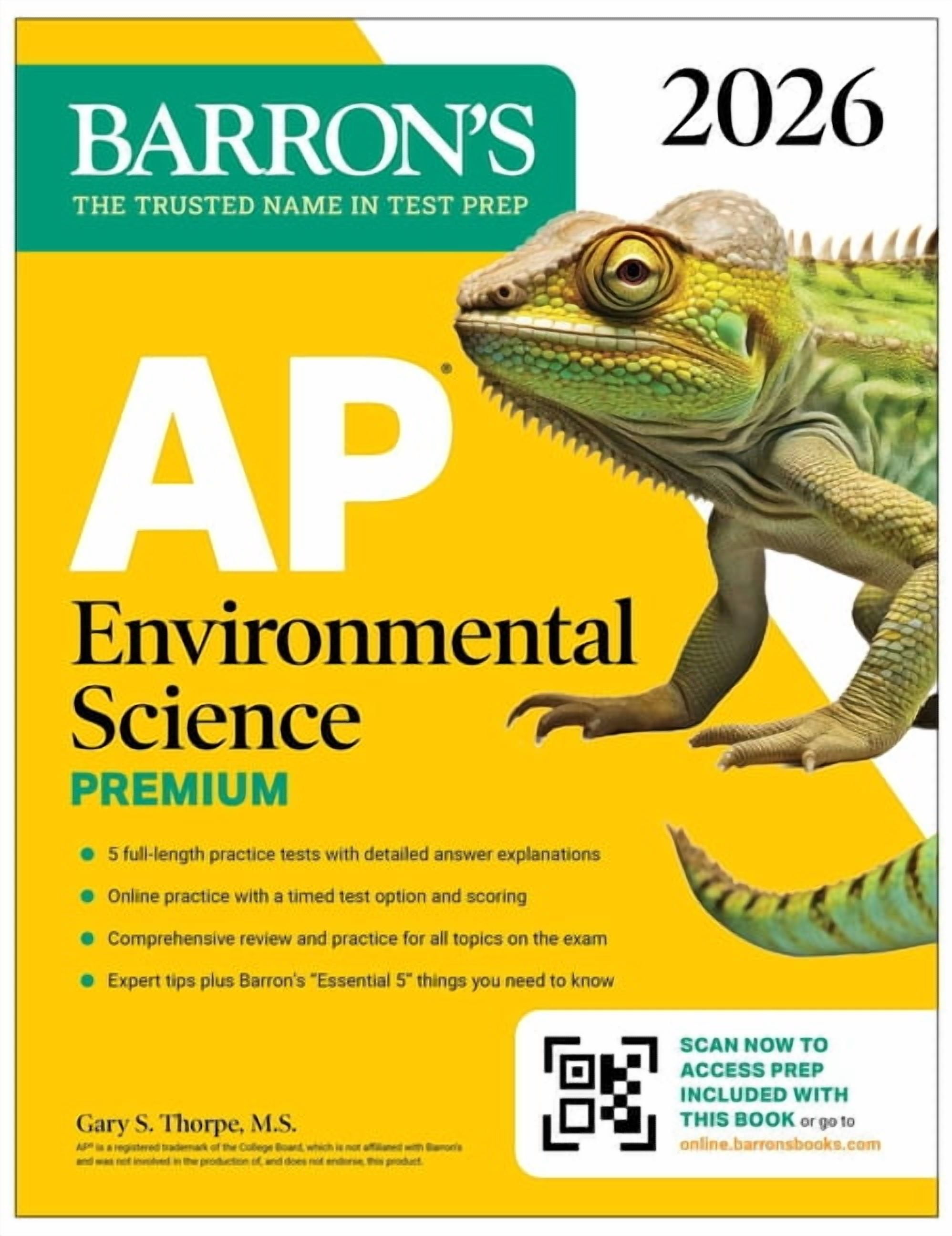 Barron's AP Prep AP Environmental Science Premium, 2026: Prep Book with 5 Practice Tests + Comprehensive Review + Online Practice, (Paperback)